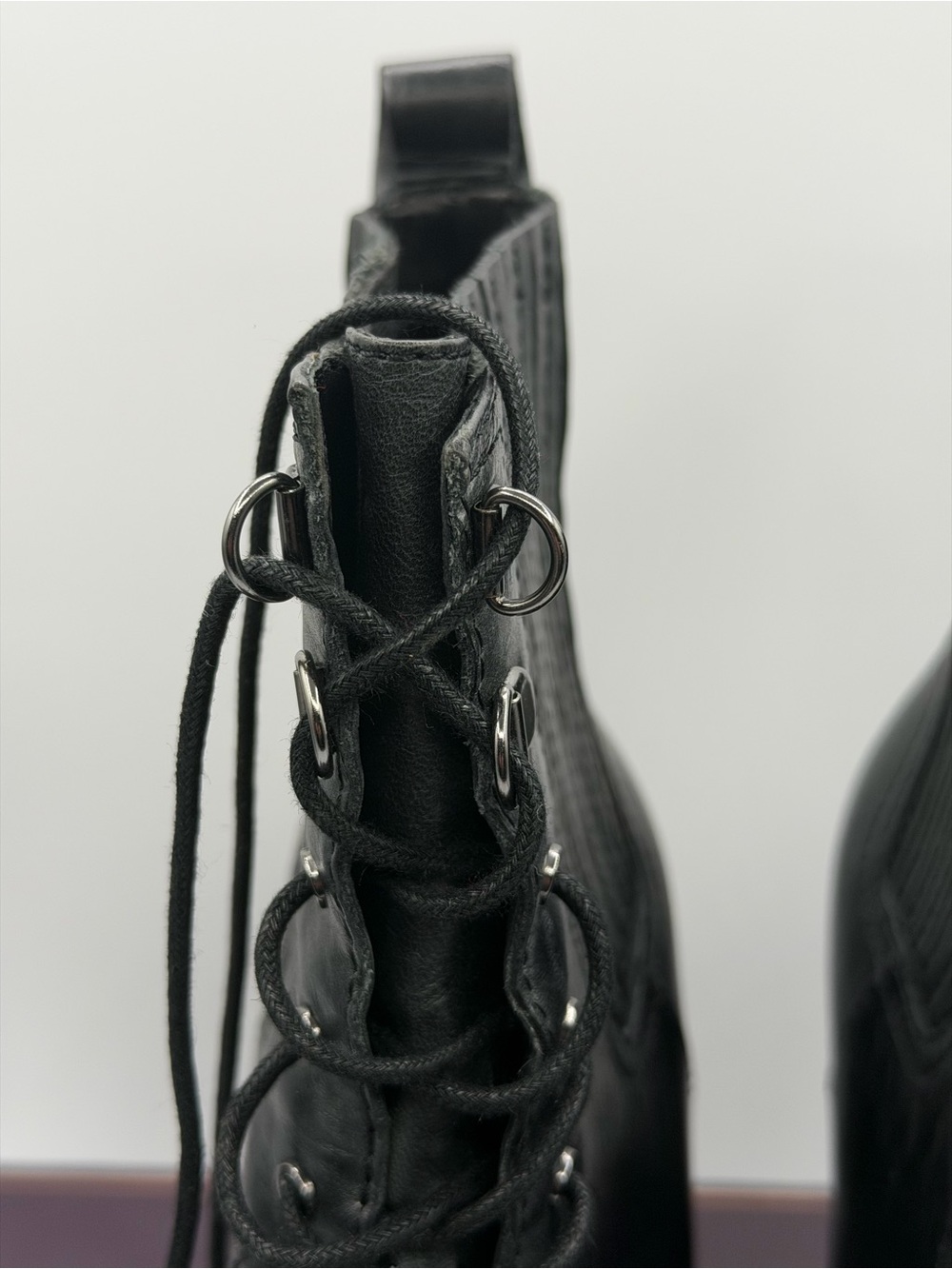 Vince Camuto Signature Women's Black Lace-Up High Heel Ankle Boots Size 8M - Picture 6 of 16